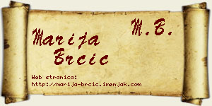 Marija Brčić vizit kartica